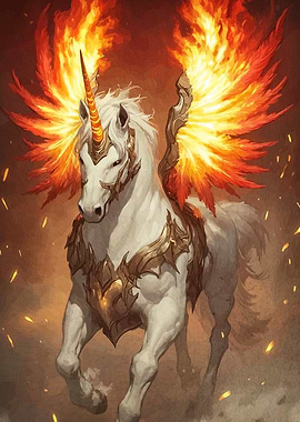 Fiery Unicorn Animal