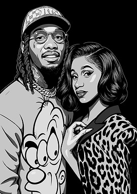 Offset and Cardi B Portrait