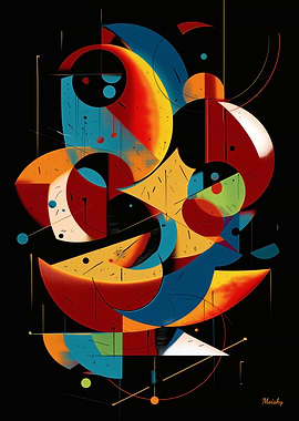 Celestial Harmony – Dynamic Geometric Abstract