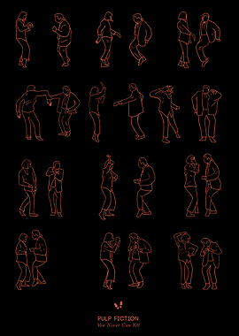 Pulp Fiction Dancing Minimalist Art