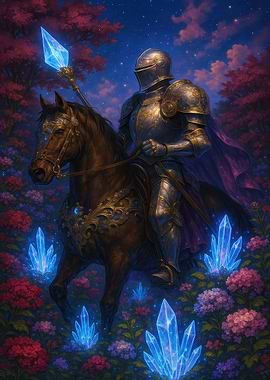 Knight on Horseback with Crystal Spear