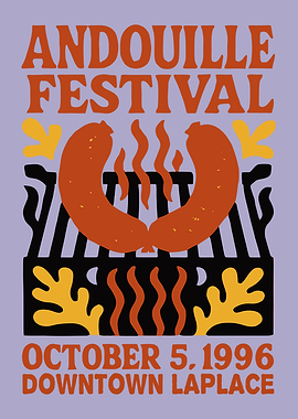 Andouille Festival Poster, Laplace 1996