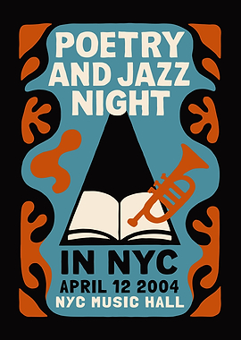 Poetry and Jazz Night in NYC Poster
