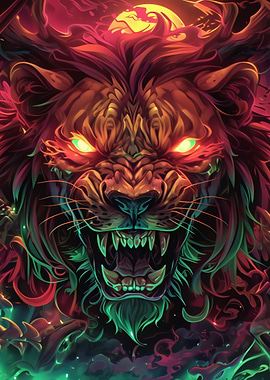 Roaring Lion Digital Art