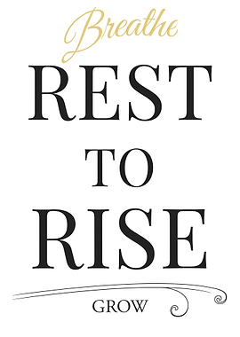 Breathe, Rest, Rise, Grow Typography Art – Light Edition