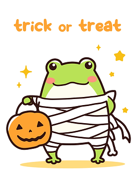 Frog Mummy Halloween Trick or Treat