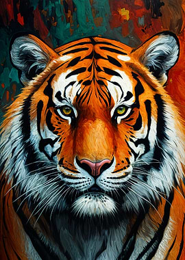 Tiger Portrait Painting