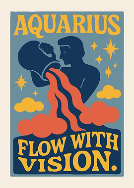 Aquarius Zodiac Sign Art Print