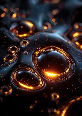 Abstract Bubbles with Golden Light