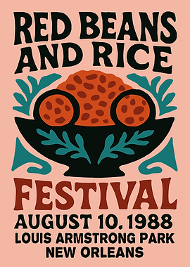 Red Beans and Rice Festival Poster