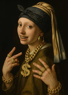 Rapper Girl with a Hoop Earring