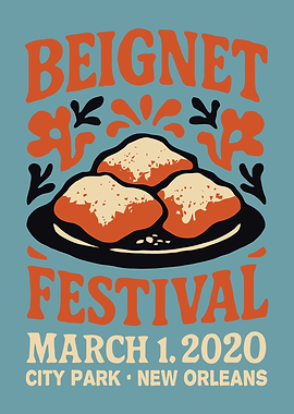 Beignet Festival Poster, New Orleans
