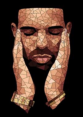 Drake Mosaic Art Portrait