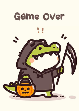 Game Over Crocodile Halloween