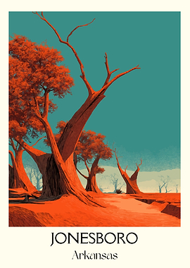 Jonesboro, Arkansas Landscape Art Print