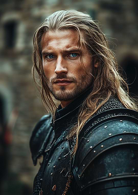 Medieval Knight Portrait in Armor