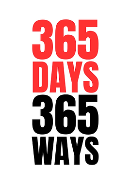 365 Days, 365 Ways Typography