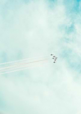 Aerobatic Team Flying in Formation