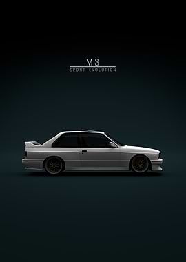 BMW M3 Sport Evolution Car Poster