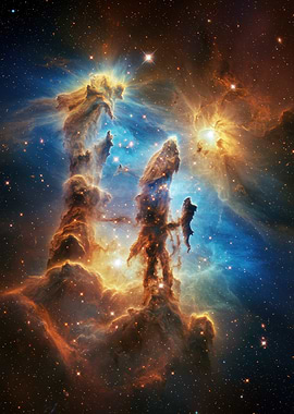 Pillars of Creation Space Nebula