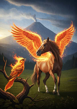 Fiery Pegasus Phoenix