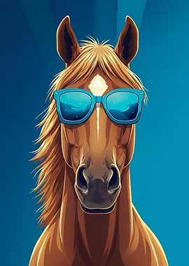 Cool Horse with Sunglasses