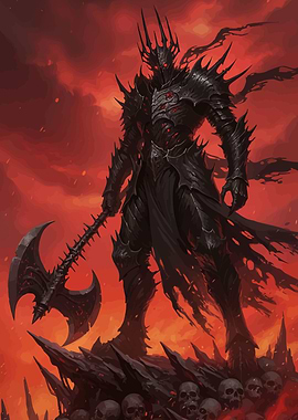 Dark Knight Axe Hellscape