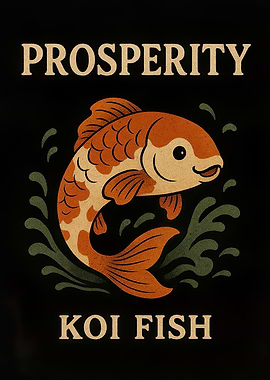 Prosperity Koi Fish Illustration
