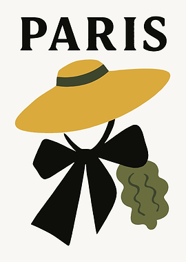 Paris Fashion Poster with Hat