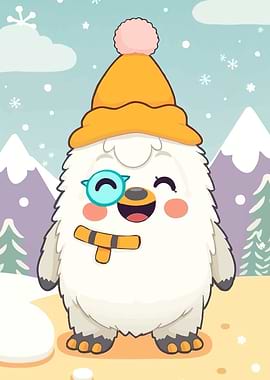 Cute Winter Monster Glasses