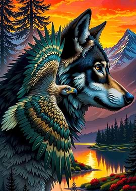 Wolf Eagle Landscape