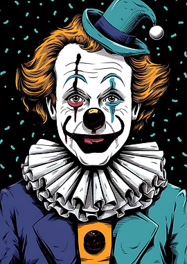 Creepy Clown Illustration