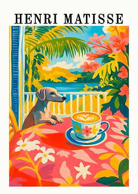Henri Matisse style tropical scene