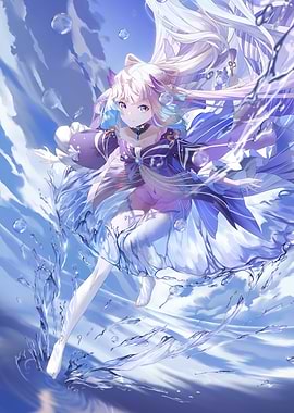 Girl in Water Digital Art