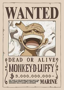 Monkey D. Luffy Wanted after Wano