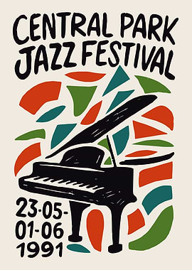 Central Park Jazz Festival 1991 Poster