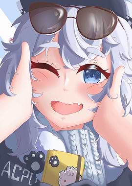 Anime Girl Winking with Thumbs Up