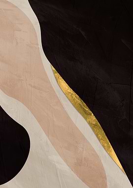 Abstract Beige and Black Art
