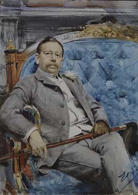 Watercolor Portrait of a Gentleman