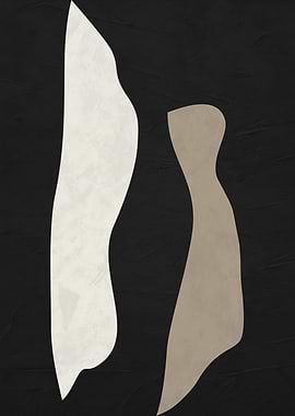 Abstract Shapes on Black Textured Background