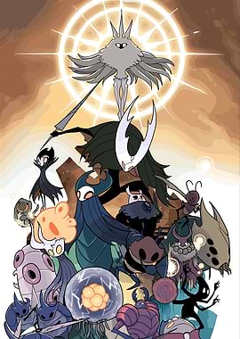 Hollow Knight characters illustration