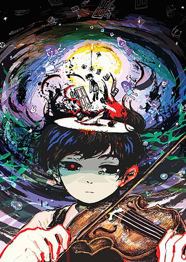 Omori fan art with violin