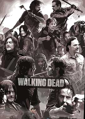 The Walking Dead Character Collage