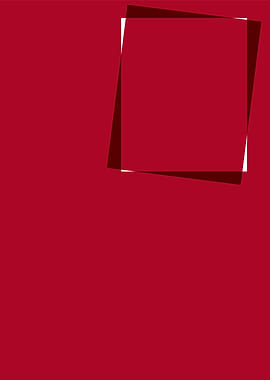 Abstract Red Square Composition