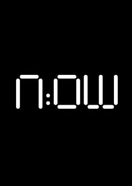 Digital NOW Text on Black Background