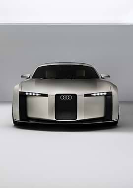 silver audi concept car front view