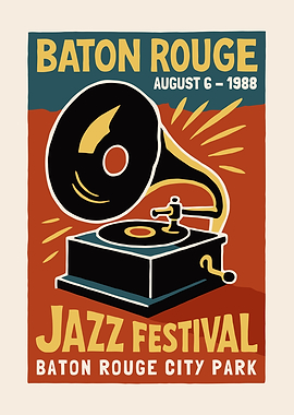 Baton Rouge Jazz Festival 1988 Poster