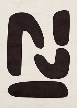 Abstract Shapes on Beige Background