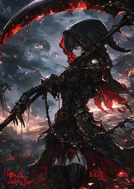 Anime Grim Reaper with Scythe