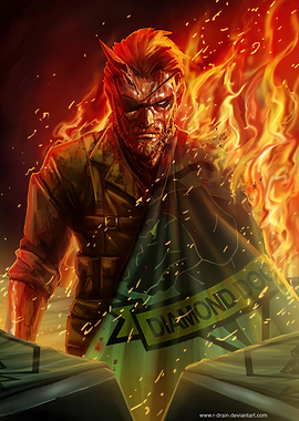 Venom Snake in Flames